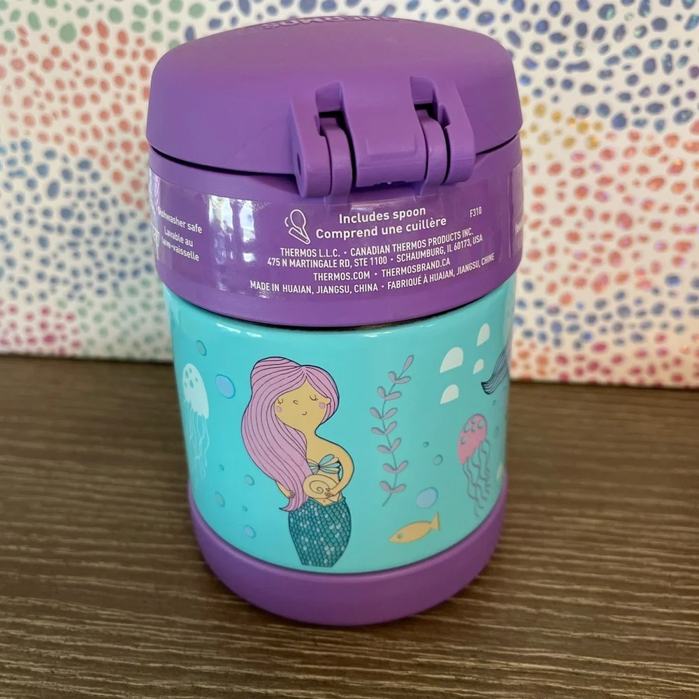 Thermos Mermaid Funtainer 10oz Stainless Steel Vacuum Insulated Kids Food Jar